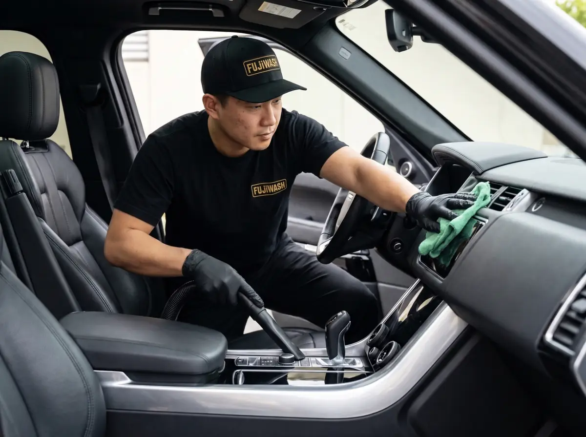 Interior Detailing by FujiWash™ — mobile detailing performed in your driveway.