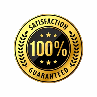 100% satisfaction guarantee badge